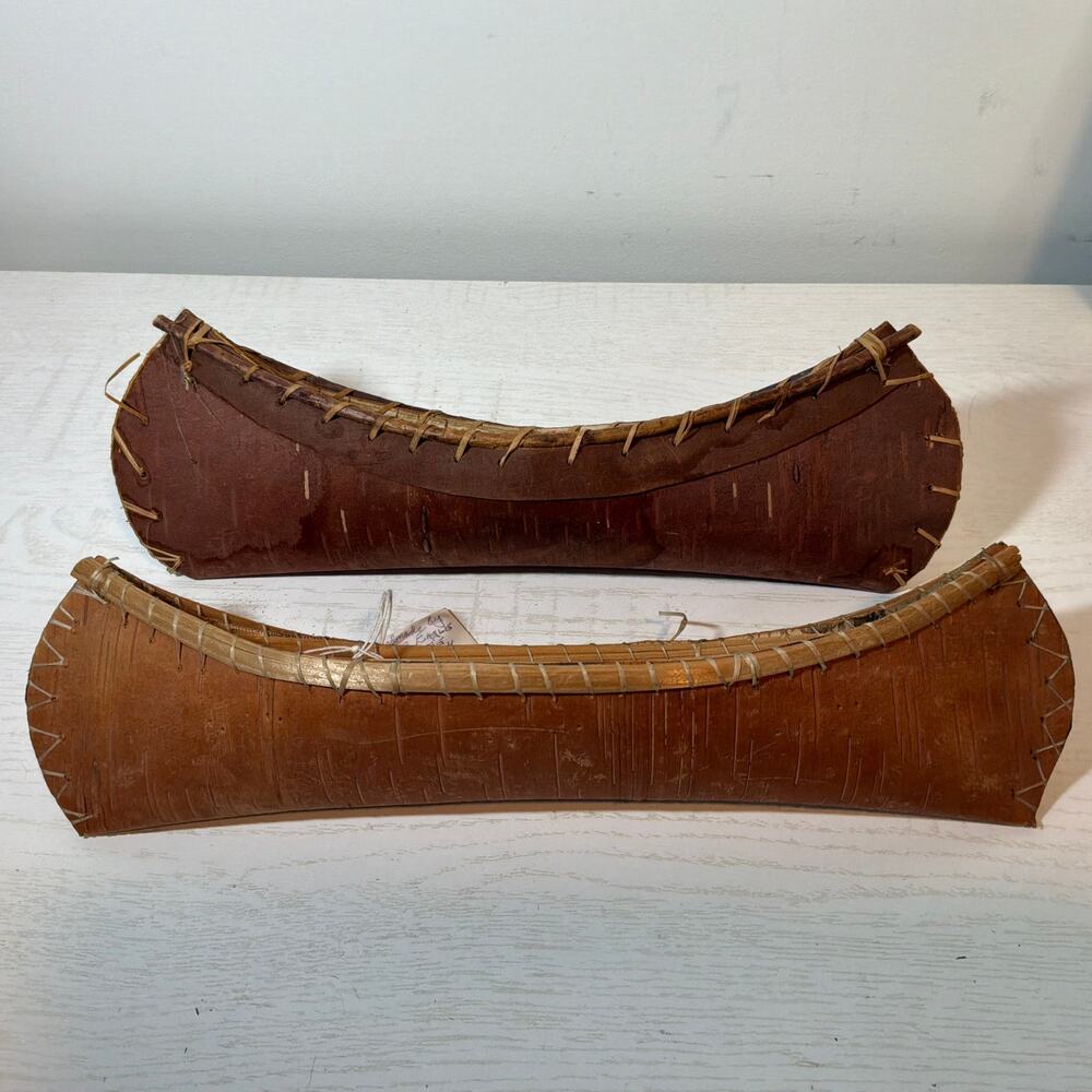 Handmade Primitive Birck Bark Canoes